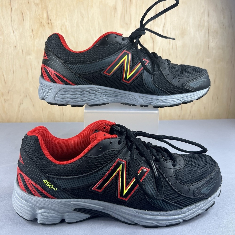 New Balance 450 v3 Mens Running Shoes Size 10.5 Extra Wide 4E Black Red M450CB3